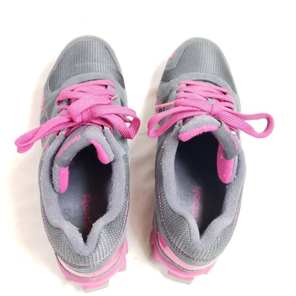 Reebok Womens Size 8.5 Athletic Shoes Gray Pink Mesh Suede - Picture 7 of 9
